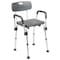 Flash Furniture 14-1/2" L, Plastic, Aluminum, Gray Adjustable Bath Chair DC-HY3520L-GRY-GG - alternate 7